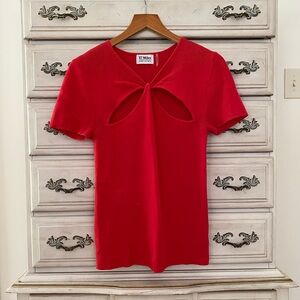 27 Miles Malibu Red Cutout Top